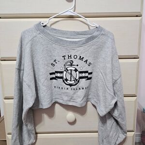 Aeropostale Gray St. Thomas Cropped Top